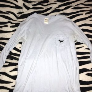 baby blue long sleeve vs pink top